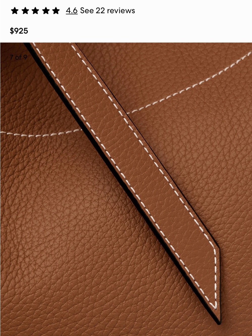 Strathberry Barra Tote Tan Leather Shoulder Tote Bag - Elegant Everyday Style - Picture 8 of 13